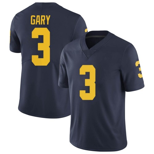 Rashan Gary Michigan Wolverines Youth NCAA #3 Navy Limited Brand Jordan College Stitched Football Jersey OAO8554NL